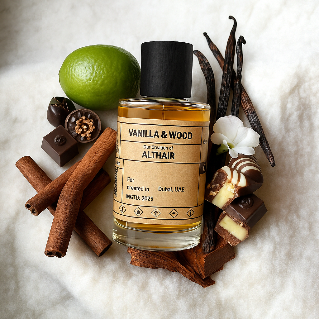 VANILLA&WOOD - similar scent notes Althair Parfums de Marly
